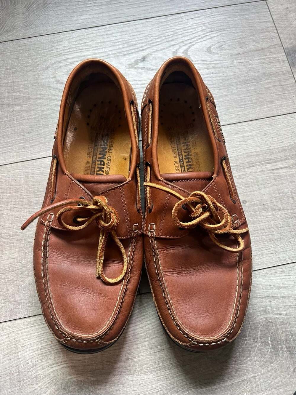 Mephisto Spinnaker Brown Leather Boat Shoes Moccasins